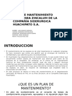 Plan de Mantenimiento Compañia Siderurgica Huachipato