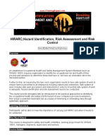 HIRARC - Hazard Identification Risk Assessment and Risk Control