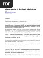 Algunos Aspectos Del Derecho A DOBLE INSTANCIA