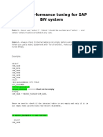 ABAP Performance Tuning For SAP BW System