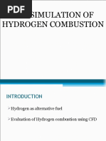 CFD Simulation of Hydrogen Combustion