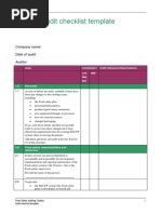 HACCP Food Safety Audit Checklist