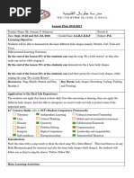 Lesson Plan PE 2 - Body Shapes (Stertch, Curl, Tuck and Twist)