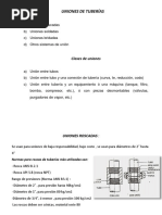 2 Uniones de Tuberias Valvulas