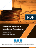 Executive Program in Investment Management: Distance Education