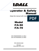 Operator & Safety Manual: Model F/A-50 F/A-70