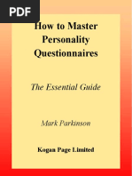 Mark - Parkinson.phd How - To.master - Personality.questionnaires