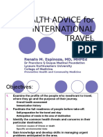 Health Advice For International Travel: Renato M. Espinoza, MD, Mhped