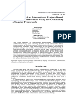 Analysis of An International Project-Based Learning Collaboration Using The Community of Inquiry Framework