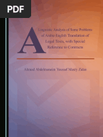 A Linguistic Analysis of Some Problems of Arabic-English Translation of Legal Texts - Facebook Com LibraryofHIL PDF