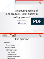 End Splitting During Long Products Rolling - Billet Quality of Rolling Process