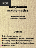 Babylonian Mathematics: Eleanor Robson