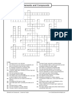 Elements and Compounds Crossword Puzzle Student