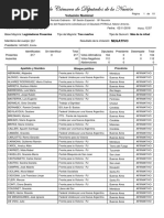 Acta de Votación para Debatir La Revisión Del Aumento de La Dieta