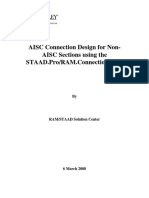 AISC Connection Design For Non-AISC Sections Using The STAAD - Pro/RAM - Connection Link