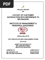 A Study of Customer Satisfaction With Reference To Big Bazaar