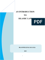 Introduction To Islamic Law (2013) DR Sowed Juma Mayanja