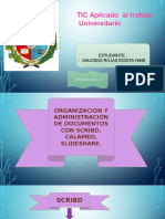 Organización y Administración de Documentos Con Scribd, Calaméo, Slideshare.