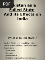 Pakistan As A Failed State and Its Effect