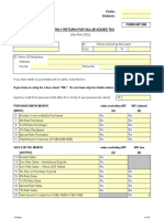 Monthly Return For Value Added Tax: 1% Rate Purchases