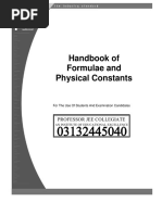 Handbook of Formulae and Constants