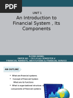 An Introduction To Financial System, Its Components: Unit 1