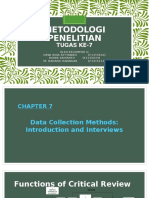 CHAPTER 7 & 8 Data Collection Methods Introduction and Interviews Dan Onservation - Pptx-1