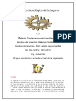 Investigación y Resumen de El Origen, Evolución y Estado Actual de La Ingeniería