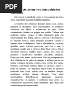 As Primeiras Comunidades Humanas - Luana Santos