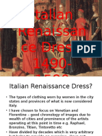 Italian Renaissan Ce Dress 1490-1580