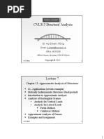 CVL313 Structural Analysis: Chapter 12: Approximate Analysis of Structures