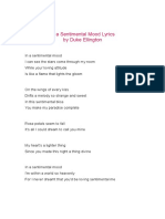 In A Sentimental Mood Lyrics