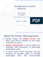 Power Management in Sensor Networks: Vijay Bhuse CS, Wmu