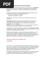 Historia de Los Sistemas de Ecuaciones Lineales