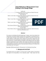 Practical Standard Methods of Measurement Cost Estimating in The Design Stage