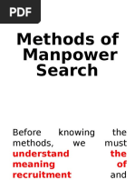 Methods of Manpower Search