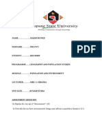 Population and Environment Assignment