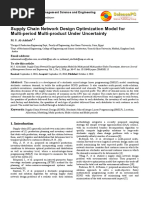 Supply Chain Network Design Optimization Model For Multi-Period Multi-Product Under Uncertainty