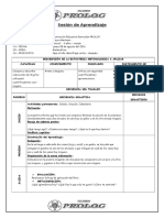 Sesion de Aprendizaje - Agosto 1