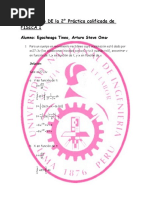 Solucionario de La 2° Practica Calificada de Fisica I