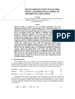 Solving The Transients Event in Electric Circuits Using A Mathematical Model of Differential Equations