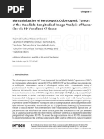 Marsupialization of Keratocystic Odontogenic Tumors of The Mandible: Longitudinal Image Analysis of Tumor Size Via 3D Visualized CT Scans