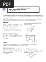 Guía Transformaciones Isométricas 8º Básico