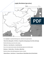 China Physical Geography Worksheet (Practice) : Name - #