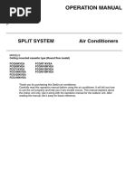 Operation Manual: Split System Air Conditioners