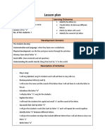 Lesson Plan Letter A