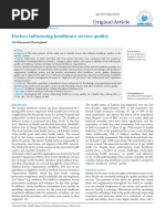 Factors Influencing Healthcare Service Quality