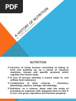 A History of Nutrition (Kuliah 1)