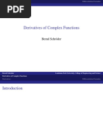 Derivatives of Complex Functions: Bernd SCHR Oder