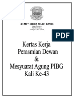 Kertas Kerja Rasmi Dewan N Mesyuarat Agung